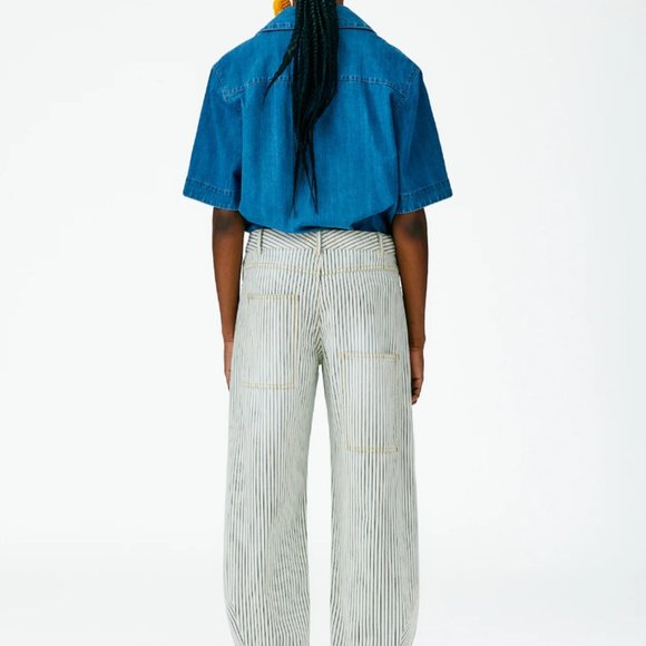 Tibi Brancusi Stonewash Railroad Stripe BNWT 27 - Picture 2 of 2